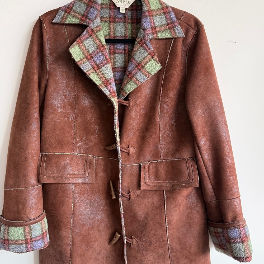 Orvis Women's Small, Faux Suede Plaid